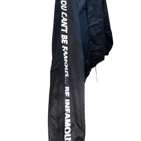 New Poplife  Popaganda Pro am infamous 6 black windbreaker Vintage 80s 90s style - Picture 3 of 8